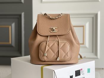 	 Bagsaaa Chanel 22B Affinity Backpack Brown - 18×18×11cm