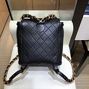 Bagsaaa Chanel Duma Backpack QUILTED LAMBSKIN Black - 25x21x10cm - 6