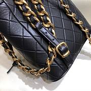 Bagsaaa Chanel Duma Backpack QUILTED LAMBSKIN Black - 25x21x10cm - 5