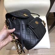 Bagsaaa Chanel Duma Backpack QUILTED LAMBSKIN Black - 25x21x10cm - 3