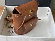 	 Bagsaaa Chanel Duma Backpack QUILTED LAMBSKIN Brown - 25x21x10cm - 6