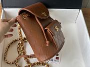 	 Bagsaaa Chanel Duma Backpack QUILTED LAMBSKIN Brown - 25x21x10cm - 5
