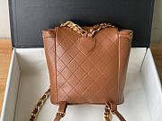 	 Bagsaaa Chanel Duma Backpack QUILTED LAMBSKIN Brown - 25x21x10cm - 2