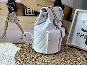 	 Bagsaaa Chanel 22S Backpack in White Caviar - 16 x 26 x 15 cm - 4