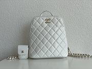 	 Bagsaaa Chanel Rucksack Backpack AS3332 Calfskin leather White - 24x21x8cm - 1