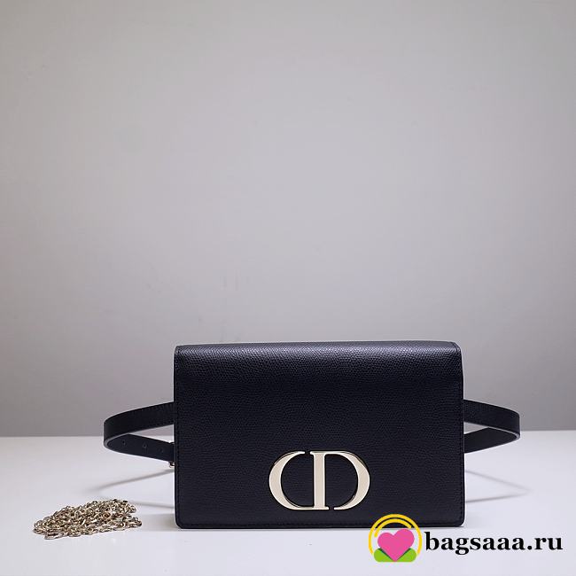 Bagsaaa Dior 2-IN-1 30 MONTAIGNE POUCH BLACK - 19 x 12.5 x 4 cm - 1