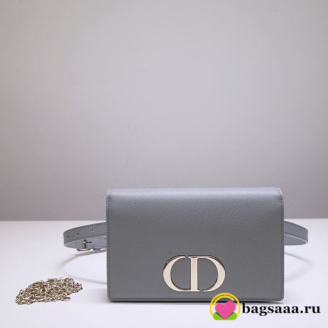 	 Bagsaaa Dior 2-IN-1 30 MONTAIGNE POUCH BLUE - 19 x 12.5 x 4 cm - 1