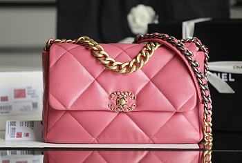 	 Bagsaaa Chanel 19 Flap Bag Medium Pink - 30cm