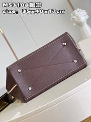 Bagsaaa Louis Vuitton Carmel Mahina perforated calf leather Chocolate Brown - 40x35x17cm - 4