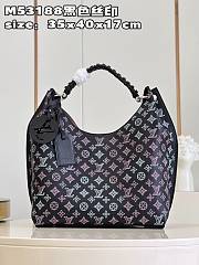 	 Bagsaaa Louis Vuitton Carmel Mahina perforated calf leather Black - 40x35x17cm - 1