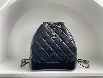 	 Bagsaaa CHANEL BLACK QUILTED AGED CALFSKIN SMALL GABRIELLE BACKPACK - 26x25x11cm