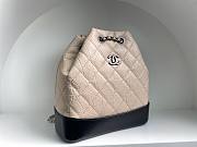 	 Bagsaaa CHANEL BEIGE QUILTED AGED CALFSKIN SMALL GABRIELLE BACKPACK - 26x25x11cm - 3