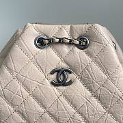 	 Bagsaaa CHANEL BEIGE QUILTED AGED CALFSKIN SMALL GABRIELLE BACKPACK - 26x25x11cm - 2