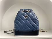 	 Bagsaaa CHANEL BLUE QUILTED AGED CALFSKIN SMALL GABRIELLE BACKPACK - 26x25x11cm - 1