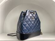 	 Bagsaaa CHANEL BLUE QUILTED AGED CALFSKIN SMALL GABRIELLE BACKPACK - 26x25x11cm - 6
