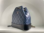 	 Bagsaaa CHANEL BLUE QUILTED AGED CALFSKIN SMALL GABRIELLE BACKPACK - 26x25x11cm - 5