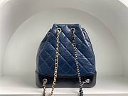 	 Bagsaaa CHANEL BLUE QUILTED AGED CALFSKIN SMALL GABRIELLE BACKPACK - 26x25x11cm - 4