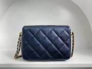 	 Bagsaaa Chanel Caviar Quilted Square Mini Navy Blue 21K - 19x13x17cm - 4