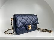 	 Bagsaaa Chanel Caviar Quilted Square Mini Navy Blue 21K - 19x13x17cm - 3
