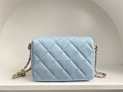 	 Bagsaaa Chanel Caviar Quilted Square Mini Blue 21K - 19x13x17cm - 4