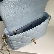 	 Bagsaaa Chanel Caviar Quilted Square Mini Blue 21K - 19x13x17cm - 3