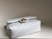 	 Bagsaaa Chanel Caviar Quilted Square Mini White 21K - 19x13x17cm - 4