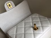 	 Bagsaaa Chanel Caviar Quilted Square Mini White 21K - 19x13x17cm - 3