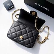 	 Bagsaaa Chanel Caviar Quilted Square Mini Black 21K - 19x13x17cm - 6