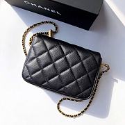 	 Bagsaaa Chanel Caviar Quilted Square Mini Black 21K - 19x13x17cm - 5