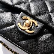 	 Bagsaaa Chanel Caviar Quilted Square Mini Black 21K - 19x13x17cm - 3