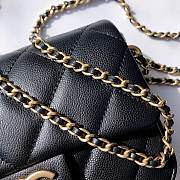 	 Bagsaaa Chanel Caviar Quilted Square Mini Black 21K - 19x13x17cm - 2