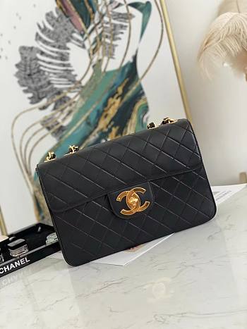 Bagsaaa Chanel Single Flap Bag Black - 30cm 