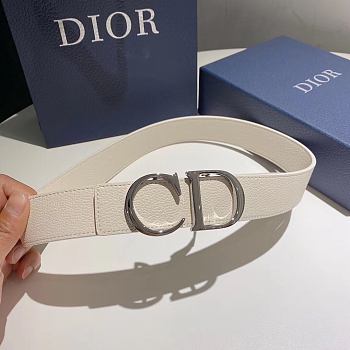 Bagsaaa Dior Reversible CD belt in white - 35mm