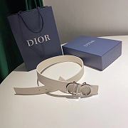 Bagsaaa Dior Reversible CD belt in white - 35mm - 5
