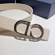 Bagsaaa Dior Reversible CD belt in white - 35mm - 3