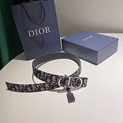 	 Bagsaaa Dior Reversible CD belt in blue oblique - 35mm - 2