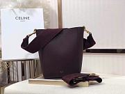 	 Bagsaaa Celine Sangle Small Bucket Bag in Burgundy - 18 X 25 X 12 CM - 1