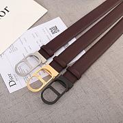 	 Bagsaaa Dior Belt Smooth Calfskin Burgundy 3.5cm - 1