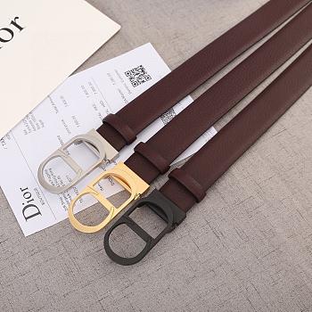 	 Bagsaaa Dior Belt Smooth Calfskin Burgundy 3.5cm