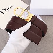 	 Bagsaaa Dior Belt Smooth Calfskin Burgundy 3.5cm - 3