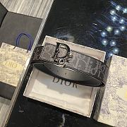 Bagsaaa Dior OBLIQUE REVERSIBLE BELT in black 34mm - 1