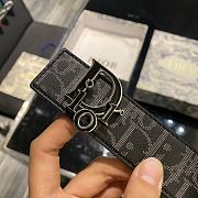 Bagsaaa Dior OBLIQUE REVERSIBLE BELT in black 34mm - 3