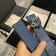 	 Bagsaaa Dior OBLIQUE REVERSIBLE BELT in blue 34mm - 6