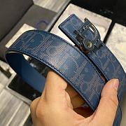 	 Bagsaaa Dior OBLIQUE REVERSIBLE BELT in blue 34mm - 5