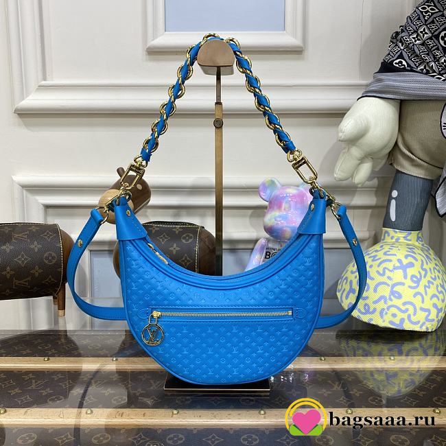 	 Bagsaaa Louis Vuitton Loop H27 Calfskin Blue - 23 x 13 x 6 cm - 1