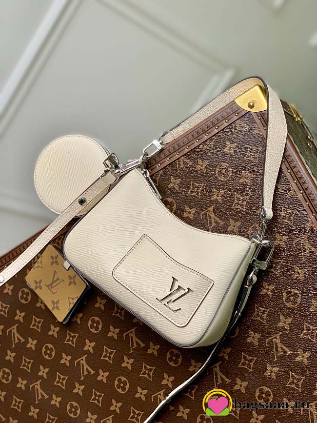 	 Bagsaaa Louis Vuitton Marellini white bag - 19 x 13.5 x 6.5 cm - 1