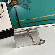 Bagsaaa Gucci Dionysus super mini bag Silver lamé leather - 16.5x10x4cm - 5