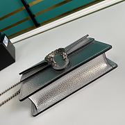 Bagsaaa Gucci Dionysus super mini bag Silver lamé leather - 16.5x10x4cm - 4