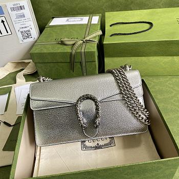 Bagsaaa Gucci Dionysus mini bag Silver lamé leather -  25x14x7.5cm