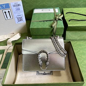 Bagsaaa Gucci Dionysus bag Silver lamé leather - 23x18x6cm